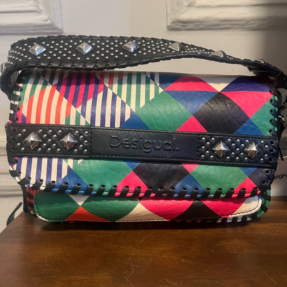 Desigual Colorful Geometric Crossbody Bag